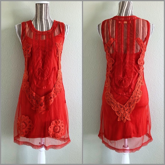 Andrea Candela Dresses & Skirts - FINAL SALE Candela Crocheted Mesh Slip Dress